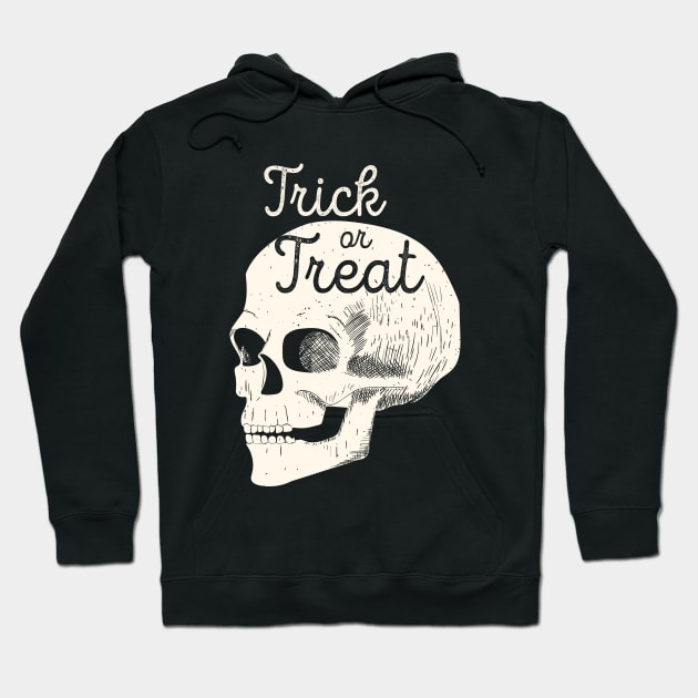 Halloween Skull Trick or Treat (White) [HT] Hoodie by HalloweenTown